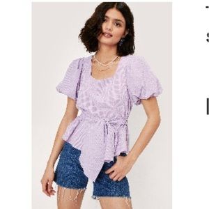 Nasty Gal Violet tie peplum top